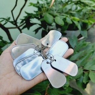Móc khóa thẻ bài 3 cái dụng cụ cạo gió inox - massage trị liệu