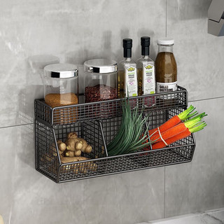 Kệ để đồ nhà bếp 1, 2,3 ngăn dán tường đa năng, giá đựng gia vị hành tỏi treo tường chia ngăn.