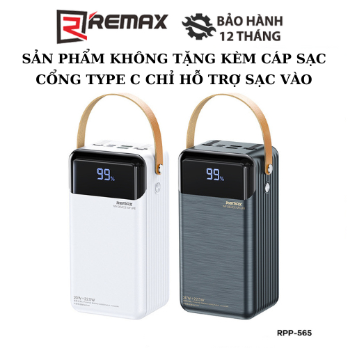 Pin Dự Phòng Sạc Nhanh Remax RPP-565 60000mAh QC PD max 22.5W tích hợp ...