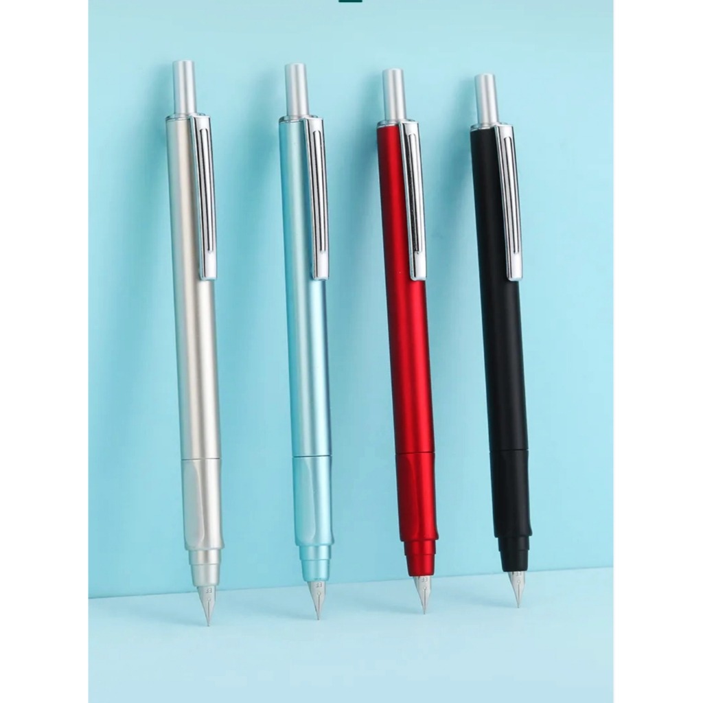 4 Bút Máy Bấm Ngòi EF-Ngòi Nét Chữ Tiêu Chuẩn 0.38 mm Phù Hợp Với Các Bé Học Tiểu Học Từ Lớp 1 Tới Lớp 5.