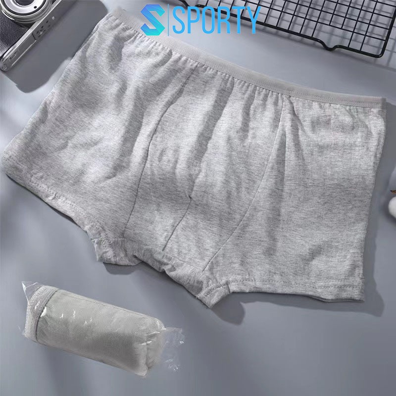 Ảnh Quần lót giấy boxer nam SPORTY DP2 100% cotton 2 lớp đáy dùng khi đi công tác, du lịch, học quân sự 4