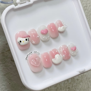 Nailbox thiết kế thủ công hello kitty dễ thương form ngắn được đổi form