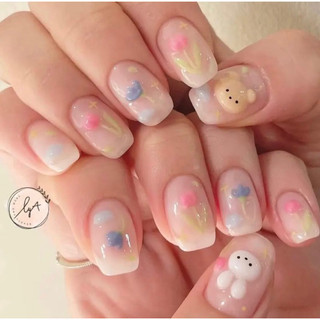 Nailbox thiết kế thủ công nặn gel nổi form ngắn