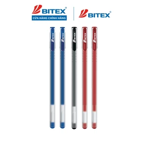 Combo 05 Bút gel Bitex mực xanh, đen, đỏ G04