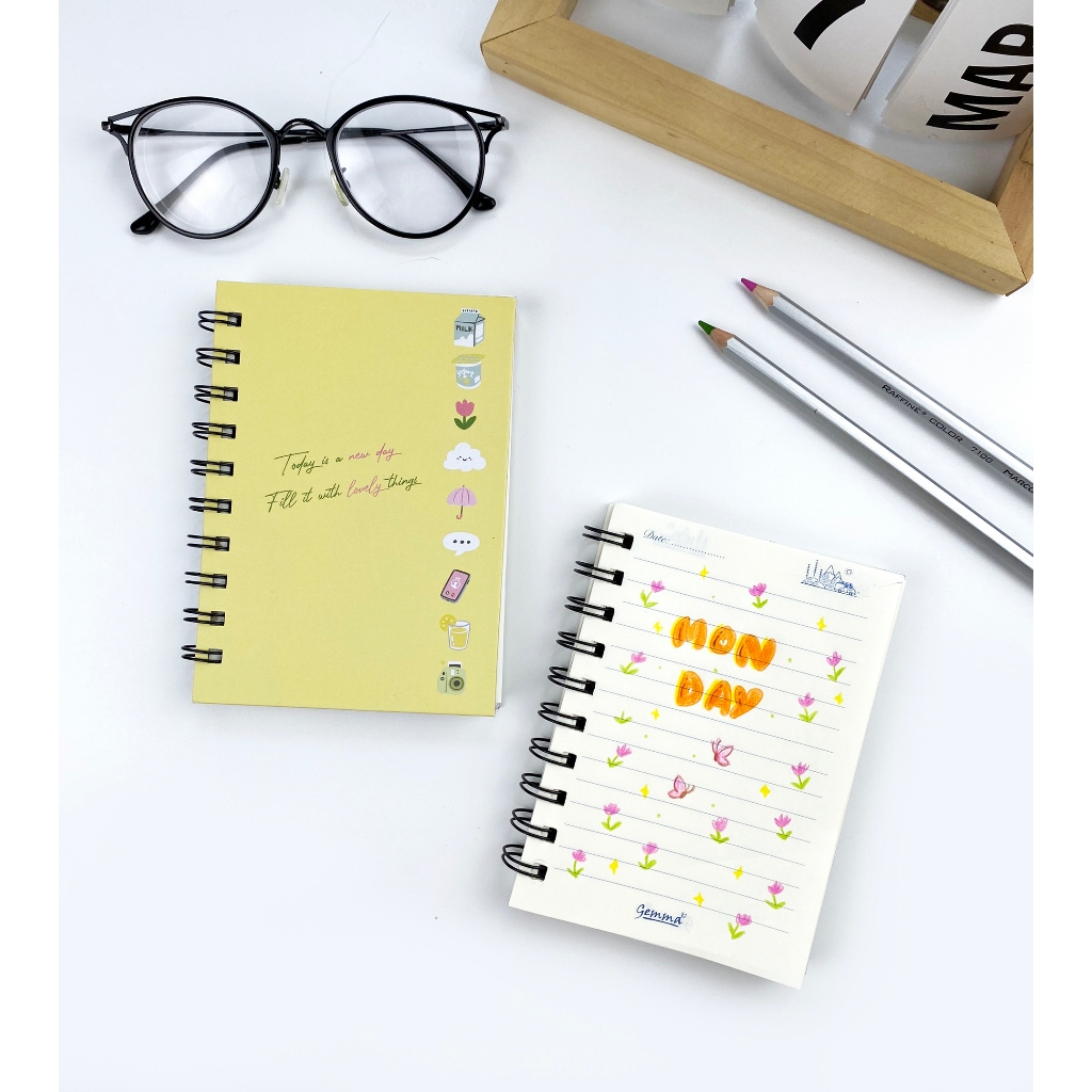 GEMMA NOTEBOOK - Sổ gáy xoắn A6 NPT Good Day vàng | Shopee Việt Nam