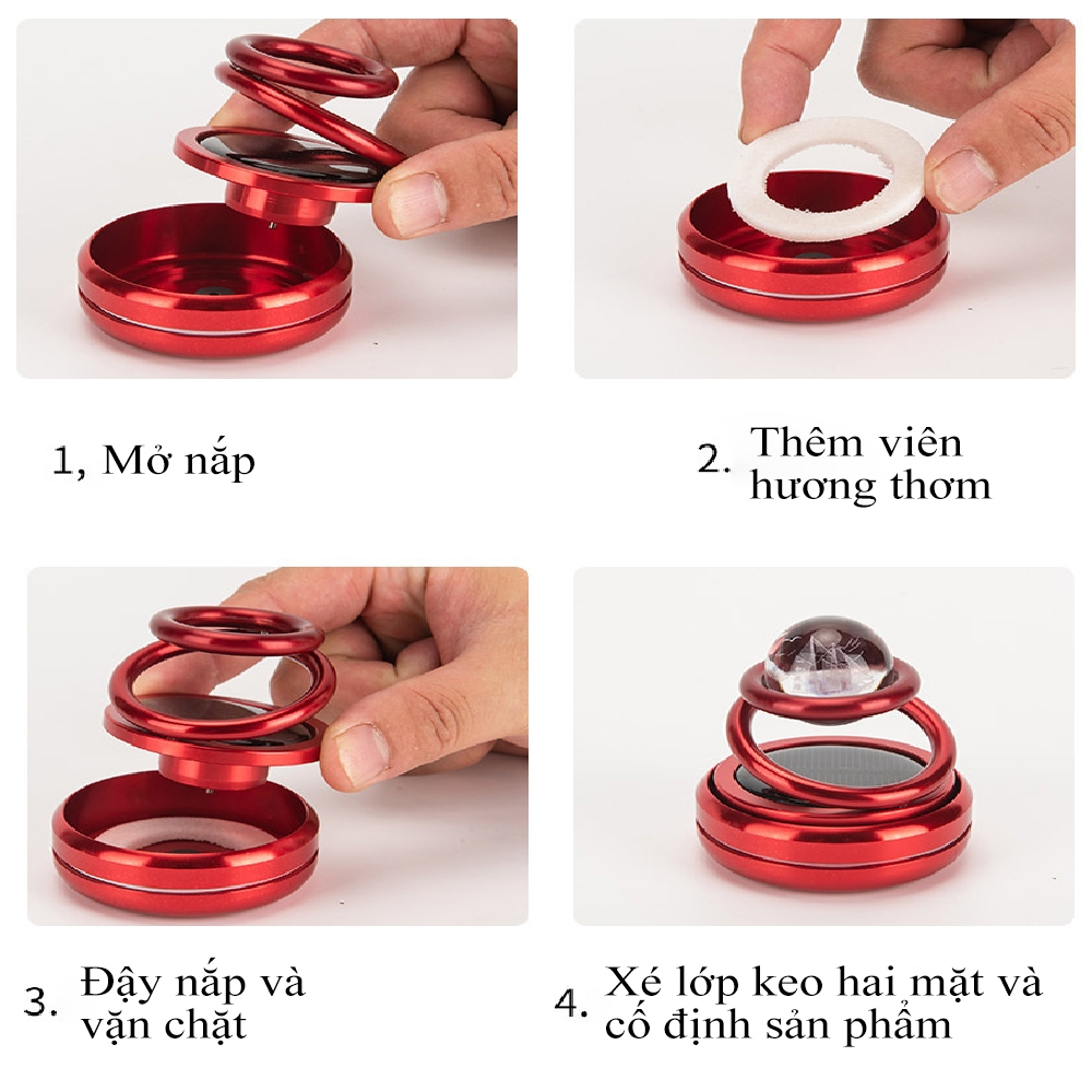 Nước Hoa Ô Tô Năng Lượng Mặt Trời HÌNH ĐỊA CẦU Varomas Sáp Thơm Ô Tô Trang Trí Phụ Kiện Xe Hơi Thông Minh KT78