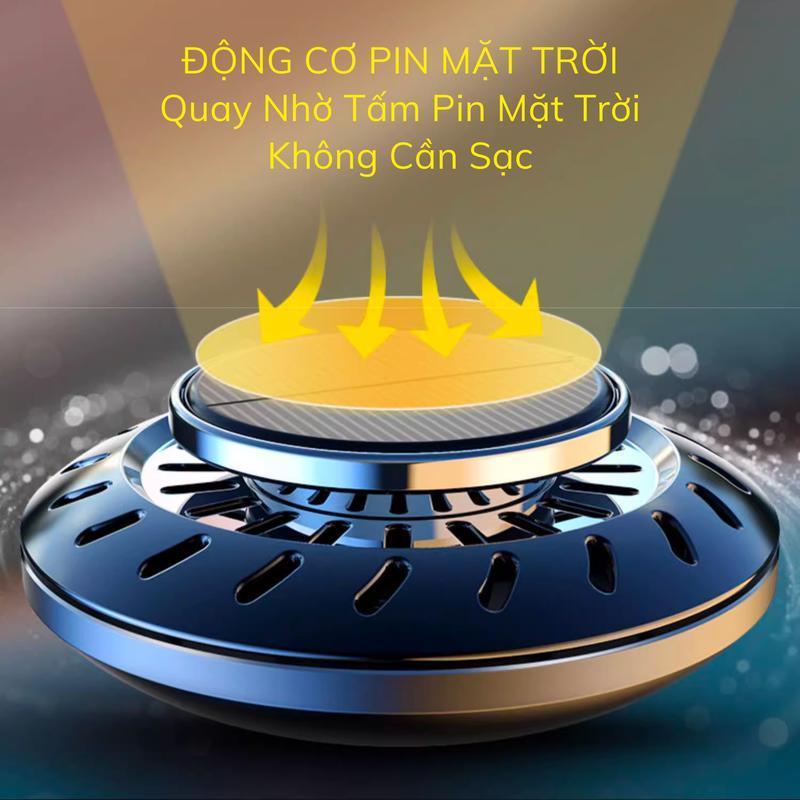 Máy Khuếch Tán Tinh Dầu Ô Tô VaromaS KT81 – Đĩa Bay UFO, Xoay Năng Lượng Mặt Trời