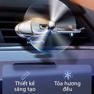 Nước Hoa Ô Tô VAROMAS Trực Thăng Gắn Cửa Gió Xe Hơi Tiện Dụng Tự Động Xoay Nhờ Sức Gió Tặng Kèm 3 Thanh Tinh Dầu KT82