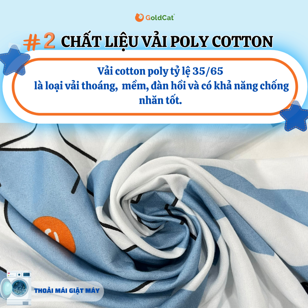 Ảnh Ga Cũi Cho Bé GOLDCAT GCC Chất Liệu Cotton Mềm Mát Dùng Cho Đệm Dày 5-10cm, Giặt Máy Thoải Mái 4