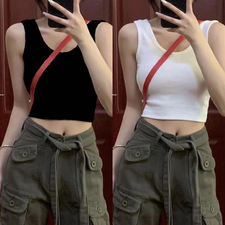 Áo thun sác nách crop top nữ _ áo ba lỗ croptop nữ