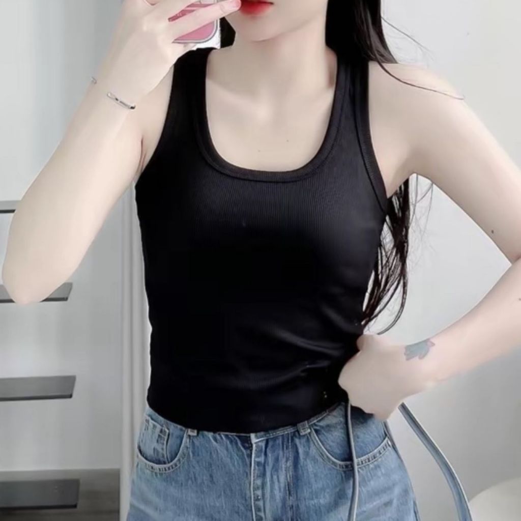 Áo Thun Ba Lỗ Nữ Bigsize Áo BaLo Cổ Vuông Sát Nách ESHOP - Áo Kiểu Đẹp Mặc Hè Thoáng Mát MS153