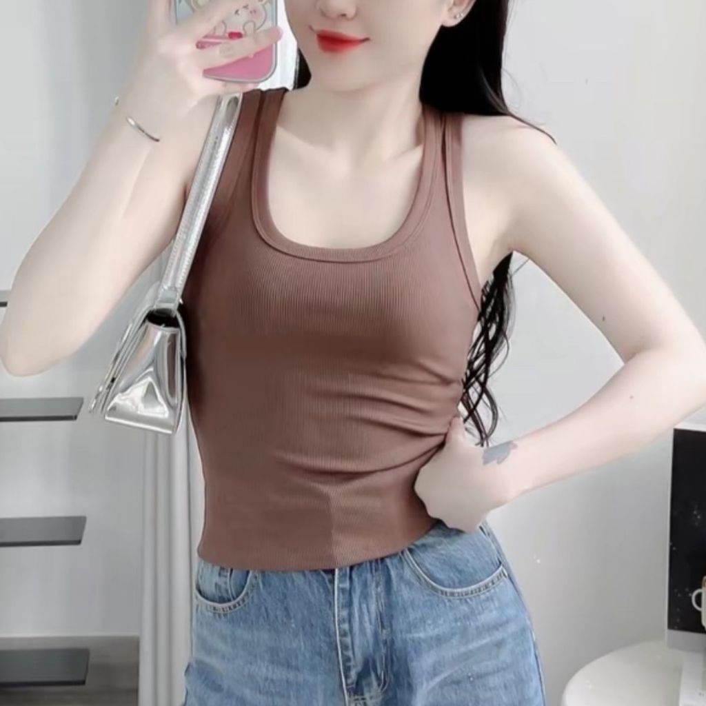 Áo Thun Ba Lỗ Nữ Bigsize Áo BaLo Cổ Vuông Sát Nách ESHOP - Áo Kiểu Đẹp Mặc Hè Thoáng Mát MS153