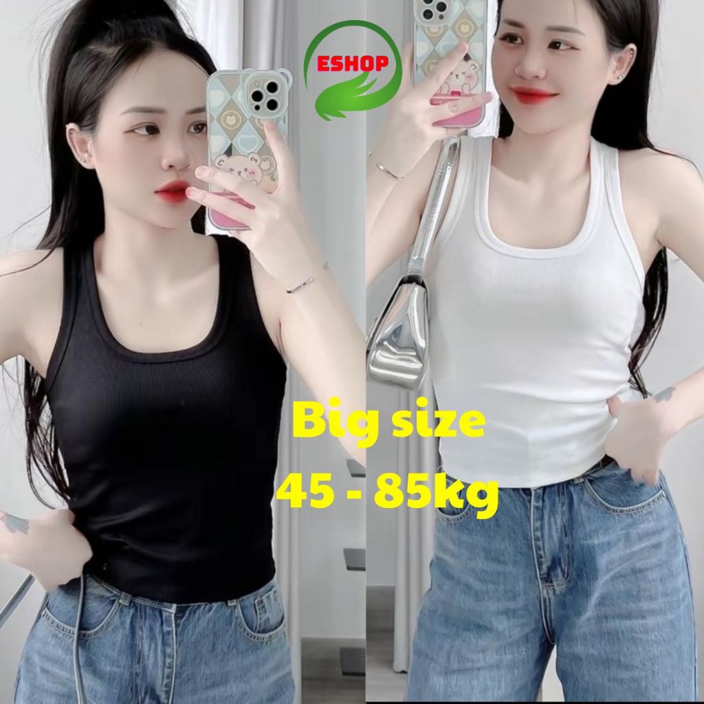 Áo Thun Ba Lỗ Nữ Bigsize Áo BaLo Cổ Vuông Sát Nách ESHOP - Áo Kiểu Đẹp Mặc Hè Thoáng Mát MS153