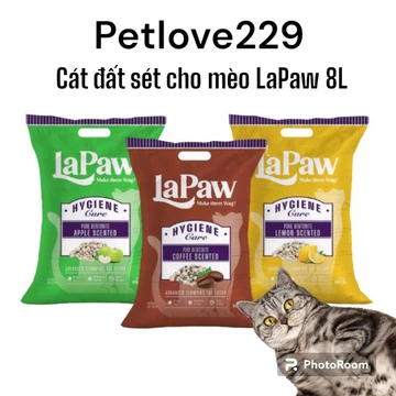 [Hỏa tốc HCM] Tải 6 bao Cát vệ sinh cho mèo laPaw vón cục nhanh - Cát mèo đi vệ sinh cao cấp 8L