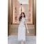 Váy thiết kế ren trắng nơ xinh tay cánh tiên size XS eo 65cm – Kim Thoa Design cao cấp
