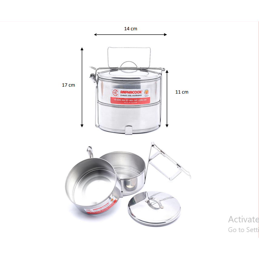 Cà Mèn Inox Cao Cấp 14cm Nhiều Mẫu - Nắp Bằng | Shopee Việt Nam