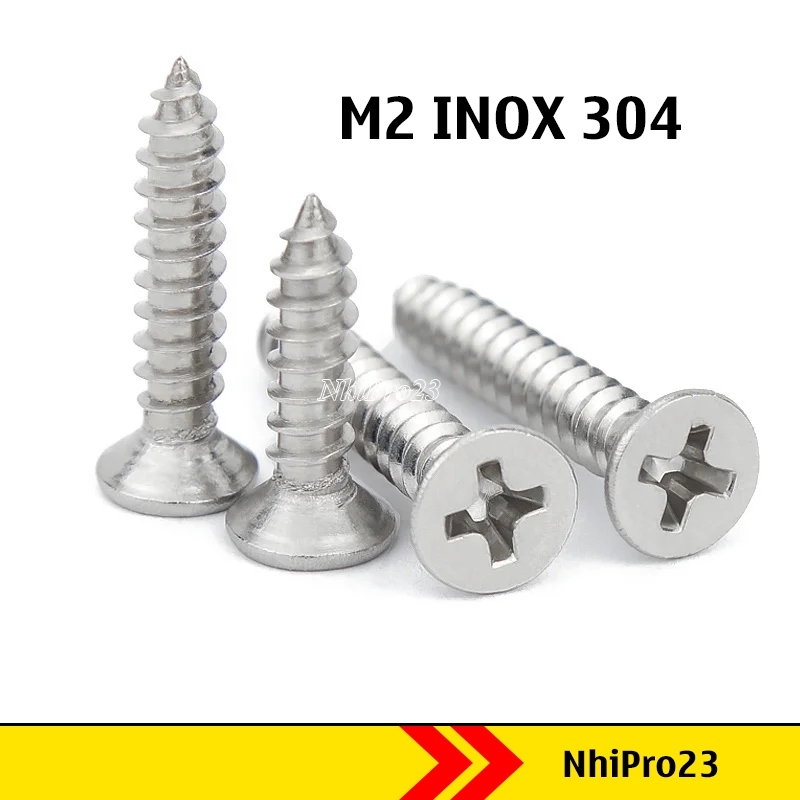 Gói 10 - Vít m2 nhọn inox 304 thép không gỉ cao cấp | Shopee Việt Nam