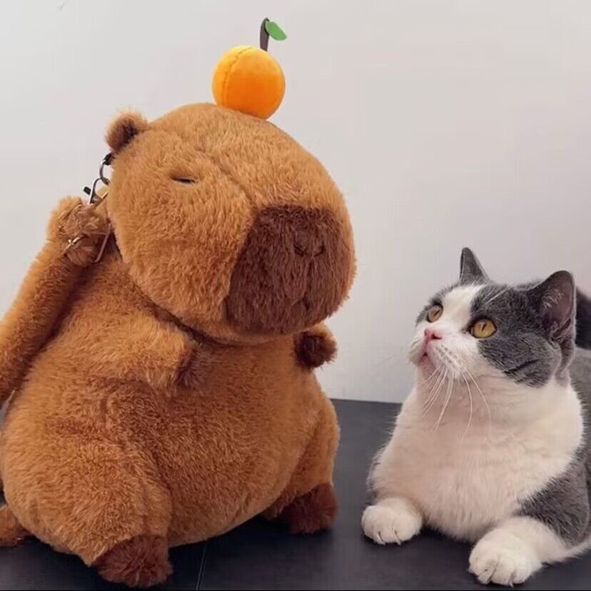 Balo đeo vai cappybara dễ thương lông mềm mịn cho nam nữ