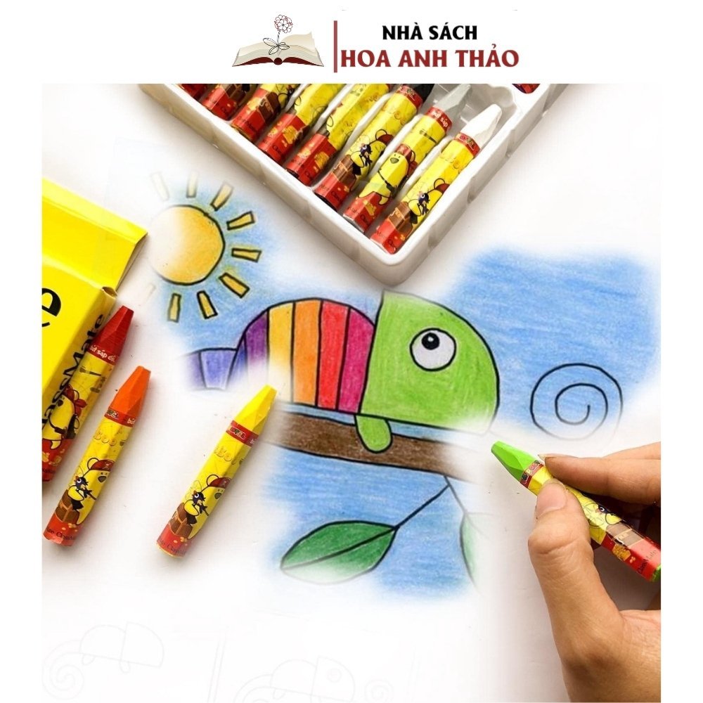 Ảnh Sáp Màu Classmate Màu Sắc Tươi Sáng Có 12/18/24 Màu, Màu Mịn, Bám Giấy Tốt Cho Bé Tập Tô 3