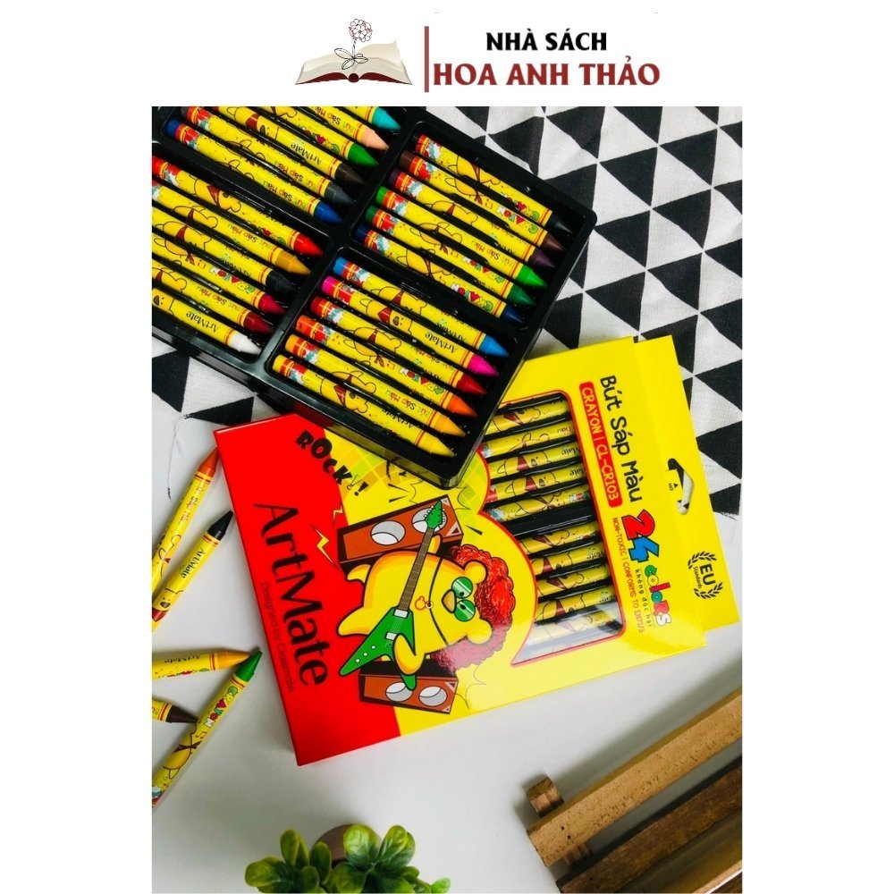 Ảnh Sáp Màu Classmate Màu Sắc Tươi Sáng Có 12/18/24 Màu, Màu Mịn, Bám Giấy Tốt Cho Bé Tập Tô 4