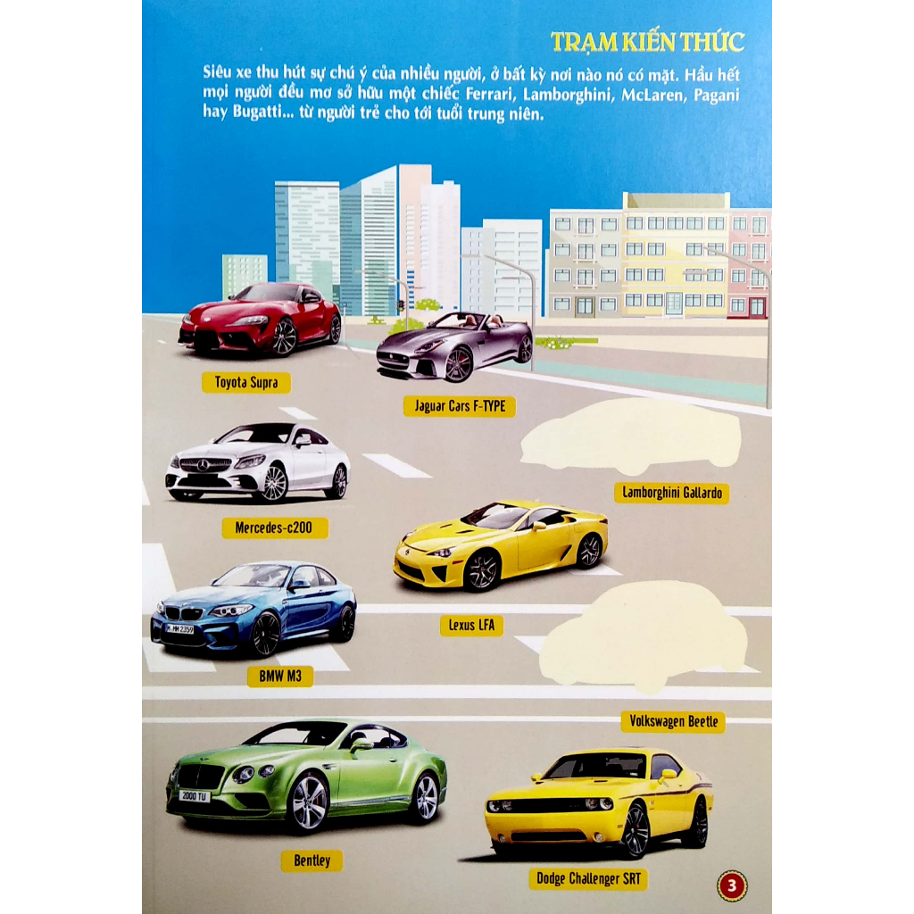 Ảnh Sách - Bách khoa toàn thư về các loại ô tô - 1000 miếng dán hình thông minh - Siêu xe(tặng 8 trang sticker) 4