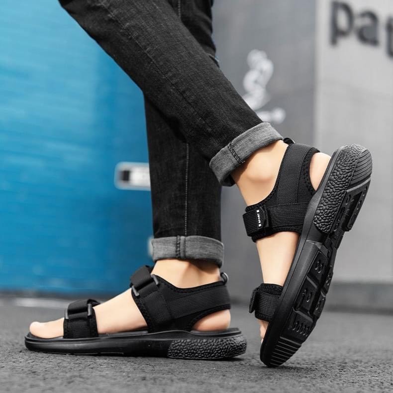 Dép Sandal Nam, Dép Quai Hậu 2 Quai Dán, Dép Sandal Đế Cao Su Non Đúc Nguyên Khối Siêu Êm Mã DP36