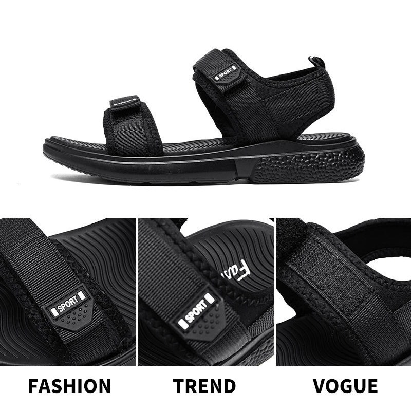 Dép Sandal Nam, Dép Quai Hậu 2 Quai Dán, Dép Sandal Đế Cao Su Non Đúc Nguyên Khối Siêu Êm Mã DP36