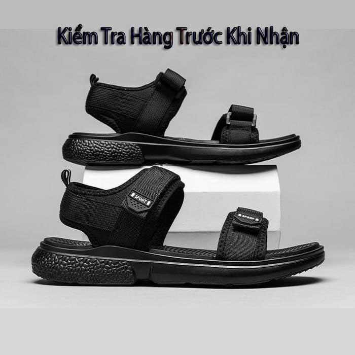Dép Sandal Nam, Dép Quai Hậu 2 Quai Dán, Dép Sandal Đế Cao Su Non Đúc Nguyên Khối Siêu Êm Mã DP36