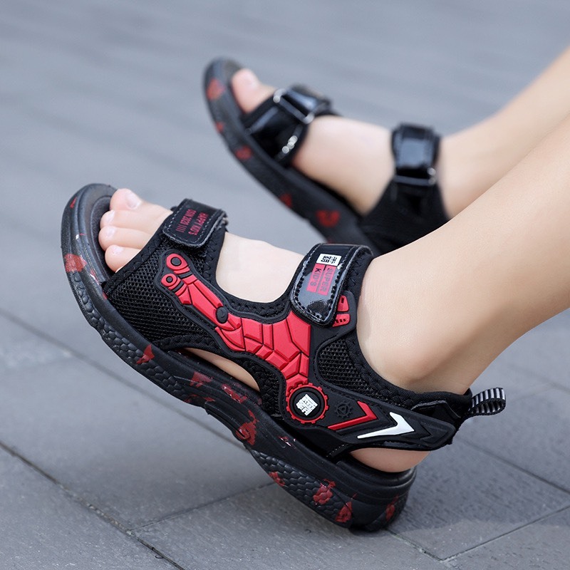 Dép Sandal Cho Bé,Dép Sandal Trẻ Em, Dép xăng đan, Dép Quai Hậu Bé Trai Hình Siêu Nhân Nhện Mã DP101