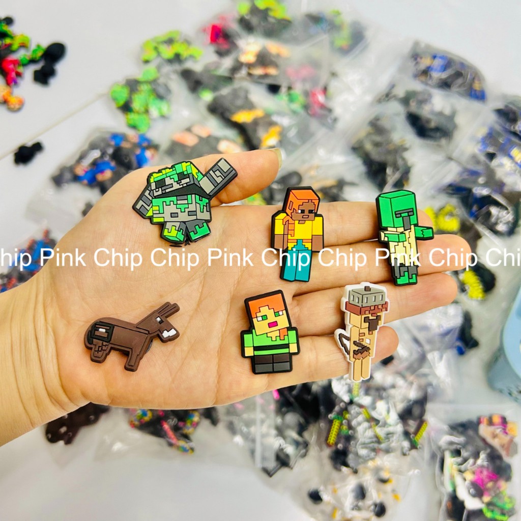 Combo 20 jibbitz gắn dép crocs chủ đề minecraft (KHÁCH MUỐN CHỌN MẪU IB ...