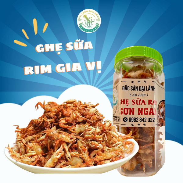 Ghẹ sữa rim gia vị đồ ăn vặt ngon nha trang, ghẹ sữa giòn tan 200gram ...