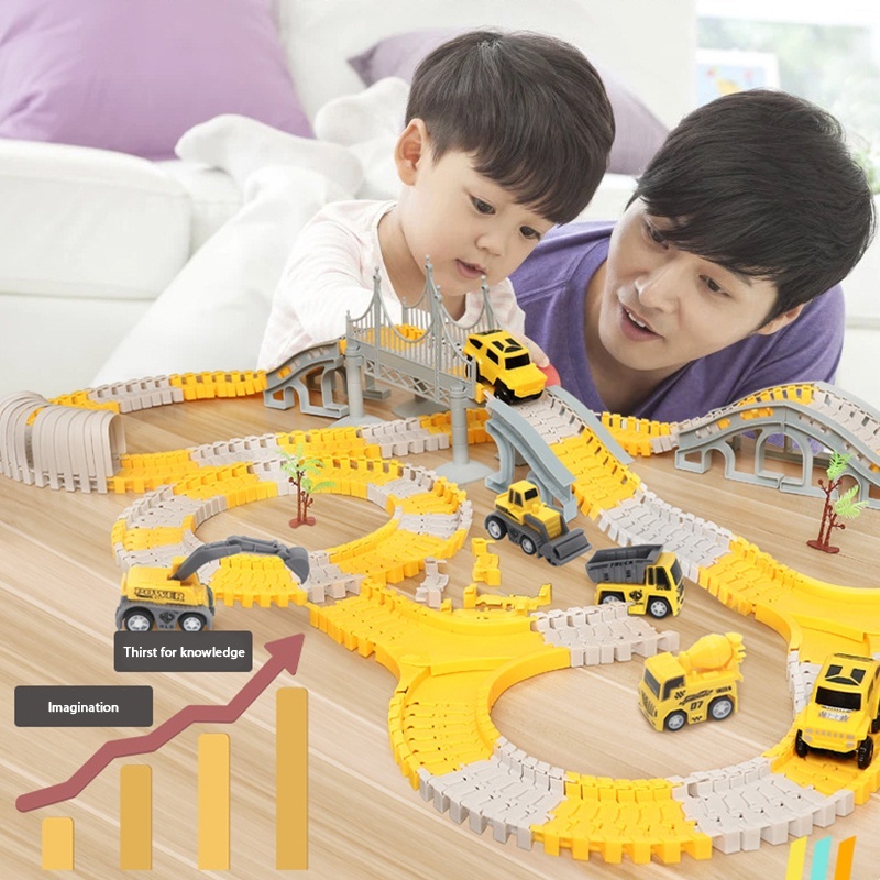 Bộ Đồ Chơi Lắp Ráp Đường Ray Ô Tô 345 Chi Tiết  Đồ Chơi Lắp Ghép Đường Đua Đồ Chơi Xe Cho Bé - PUPU HOUSE