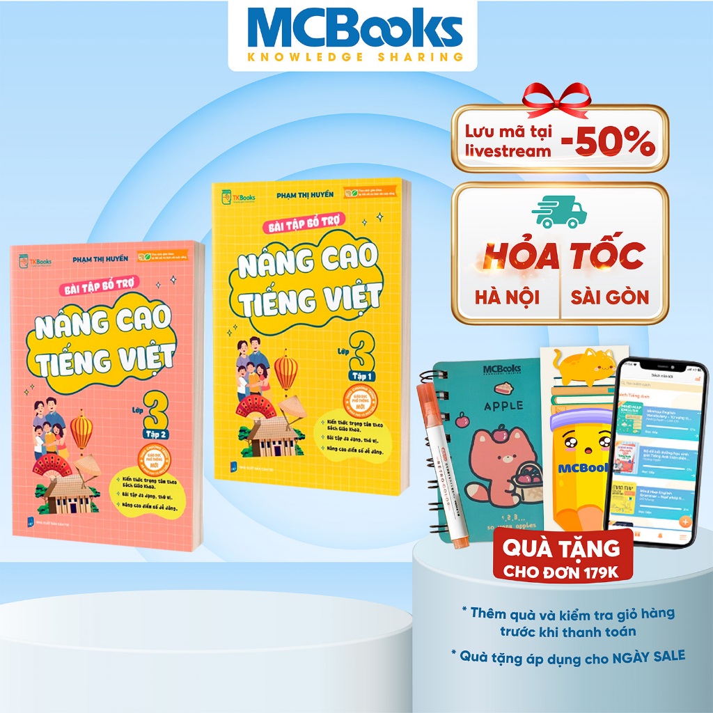 Sách - Combo Bài Tập Bổ Trợ Nâng Cao Tiếng Việt Lớp 3