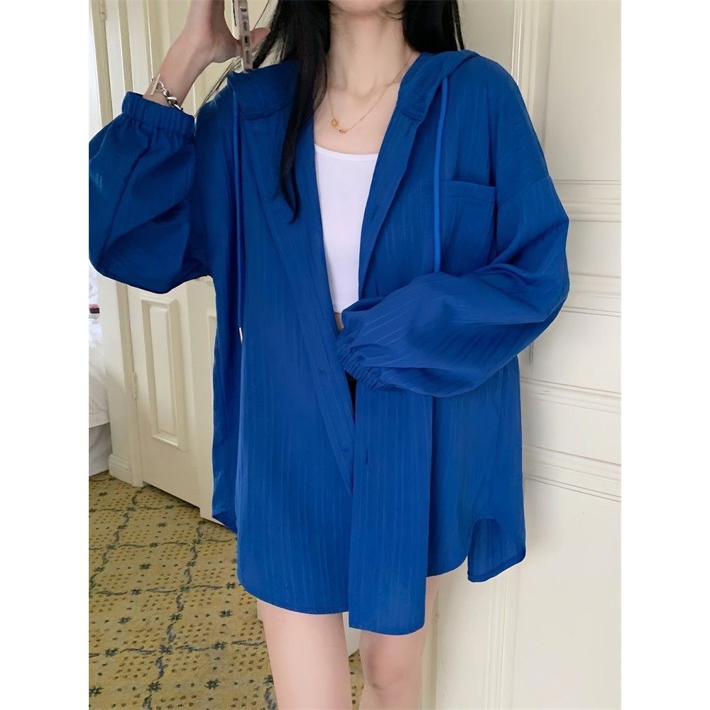 Áo sơ mi mùa hè dáng rộng có mũ chùm hottrend Hàn Quốc hàng QCCC đi biển đi chơi (CÓ BIG SIZE) MT33 SP161