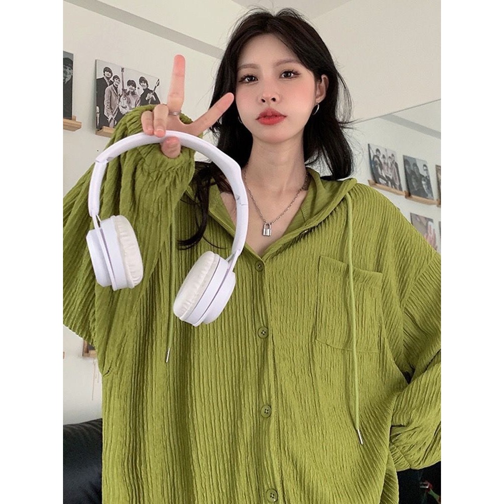 Áo sơ mi mùa hè dáng rộng có mũ chùm hottrend Hàn Quốc hàng QCCC đi biển đi chơi (CÓ BIG SIZE) MT33 SP161