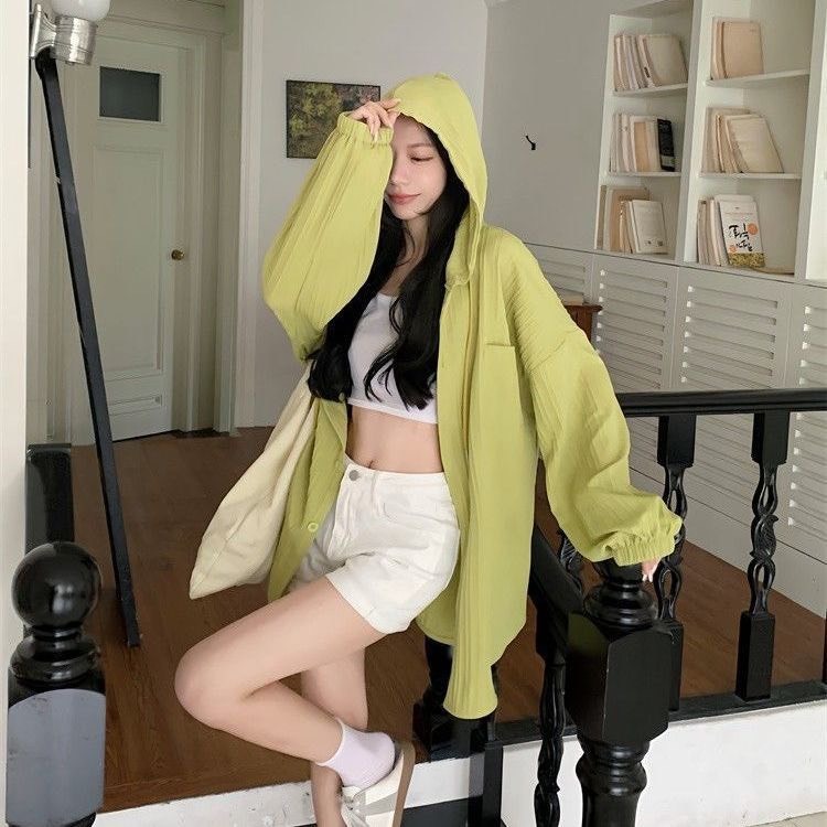 Áo sơ mi mùa hè dáng rộng có mũ chùm hottrend Hàn Quốc hàng QCCC đi biển đi chơi (CÓ BIG SIZE) MT33 SP161