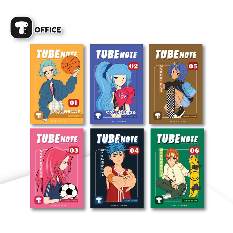 Sổ Tay Tube Note Manga Collection (Phiên Bản Giới Hạn) Ruột Trơn 20,5 x ...