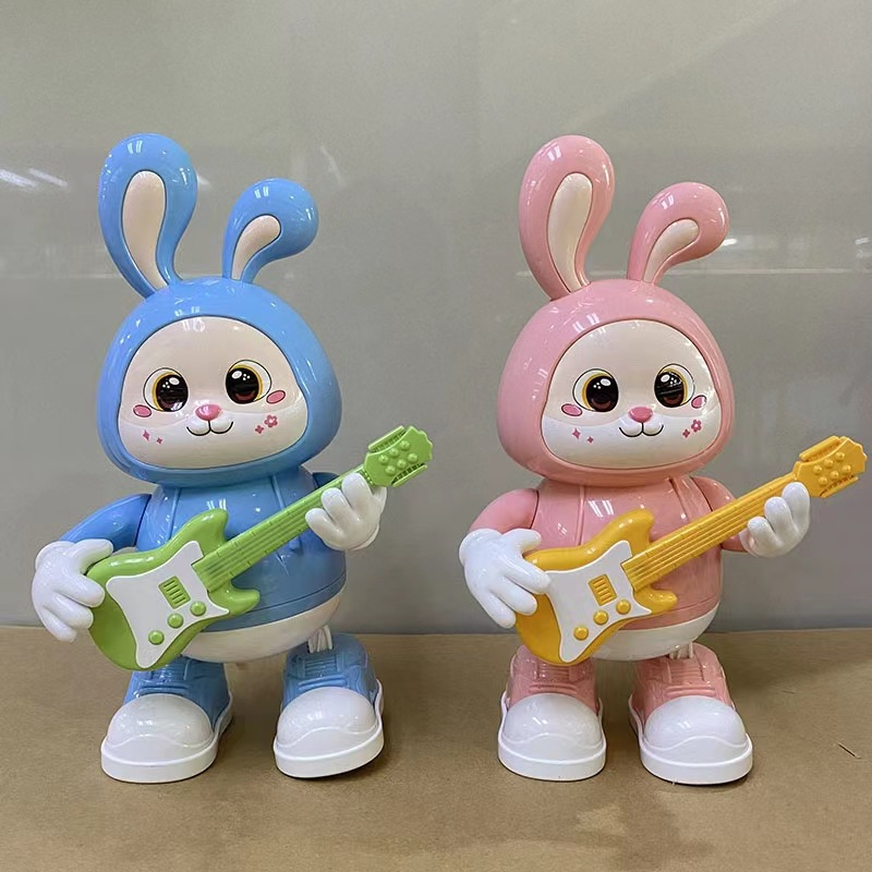 Đồ Chơi Thỏ Nhảy Múa Đánh Đàn Guitar Có Đèn Có Nhạc Di Chuyển Vui Nhộn Đồ Chơi Cho Bé Gái Bé Trai - PUPU HOUSE