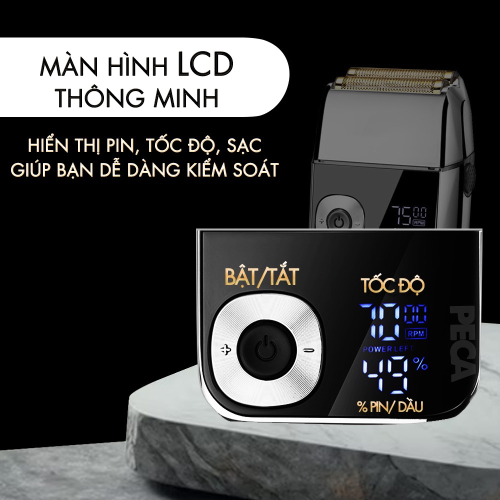 Ảnh Máy cạo râu Kemei KM-2028 màn hình LCD thông minh 3 tốc độ cắt- có thể fade tóc - phân phối chính hãng 3