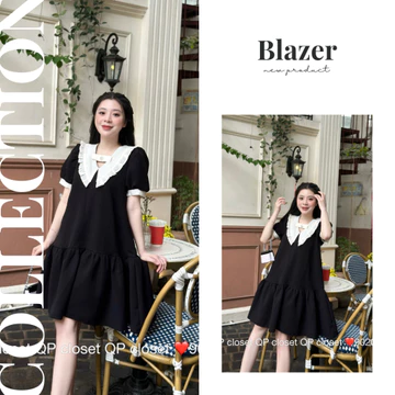 Đầm bầu công sở , váy bầu thiết kế xuông đuôi cá cổ bèo trắng sang trọng đi làm đi chơi sự kiện cực phù hợp đầm bầu Elly