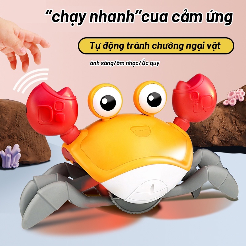 Đồ chơi con cua cảm biến, đồ chơi cua cảm ứng tự tránh chướng ngại vật - PUPU HOUSE