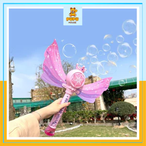 Đồ Chơi Gậy Phép Thuật Thổi Bong Bóng Tự Động Có Đèn Và Âm Thanh Hình Vương Miện Hoạt Hình Dành Cho Bé - PUPU HOUSE