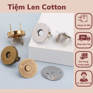 Nút hít gài 18mm (2 cái) - Phụ kiện handmade khoá cài cho túi xách đường kính 1,8cm