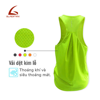 Áo ba lỗ thể thao Gladimax TGA01 mặc kết hợp với bra phù hợp tập gym, zumba, chạy bộ,...