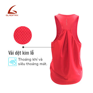 Áo ba lỗ thể thao Gladimax TGA01 mặc kết hợp với bra phù hợp tập gym, zumba, chạy bộ,...