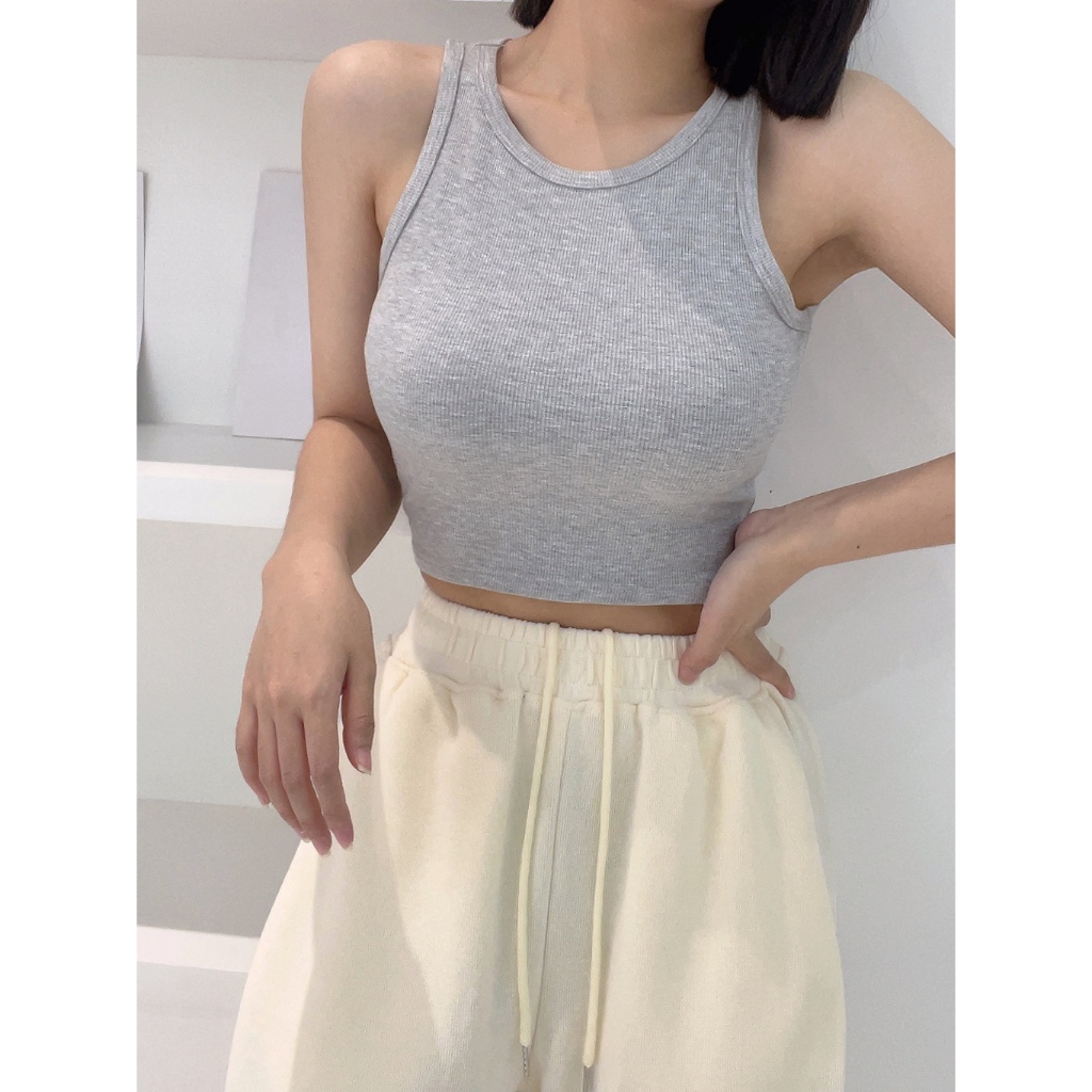 Áo ba lỗ nữ, áo croptop sát nách nữ kiểu ôm body vải thun tăm co giãn đi tập đi chơi đi biển A73 SUTANO | BigBuy360 - bigbuy360.vn