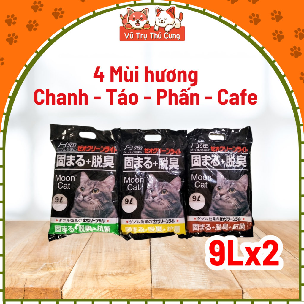(18L) Cát Vệ Sinh Cho Mèo khử mùi tốt, vón cục tốt MoonCat