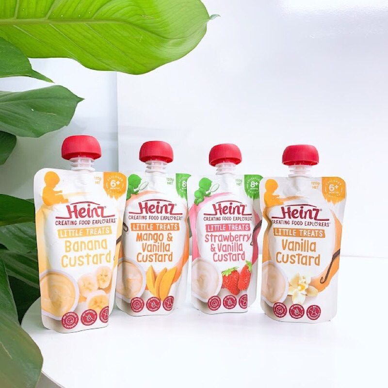 Váng sữa Heinz  cho bé từ 6m+ gói 120g, hoa quả tươi sạch, hoàn toàn tự nhiên