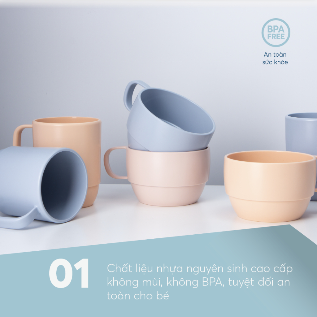 Cốc nước, ly nước nhựa cao cấp kiểu thấp, kiểu cao Amori 350ml - CHÍNH HÃNG INOCHI