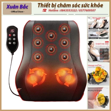 GỐI MASSAGE CAO CẤP - GỐI MASSAGE - GỐI MASSAGE CỔ VAI GÁY - GỐI MASSAGE 3D 20 BI - GỐI MASSAGE HỒNG NGOẠI